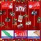 Christmas Wooden Hanging Picture Holders Xmas Card Display with 60 Photo Clips for Christmas Holiday Wall Door Window 3 Pcs Rustic Home Decoration